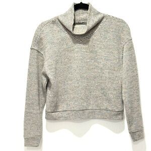 Madewell cotton Gray multicolor rib Cowl Neck Sweater XS